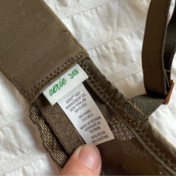 NWOT Aerie Real Power Balconette Lightly Lined Bra in Olive, 34B - Picture 13 of 15